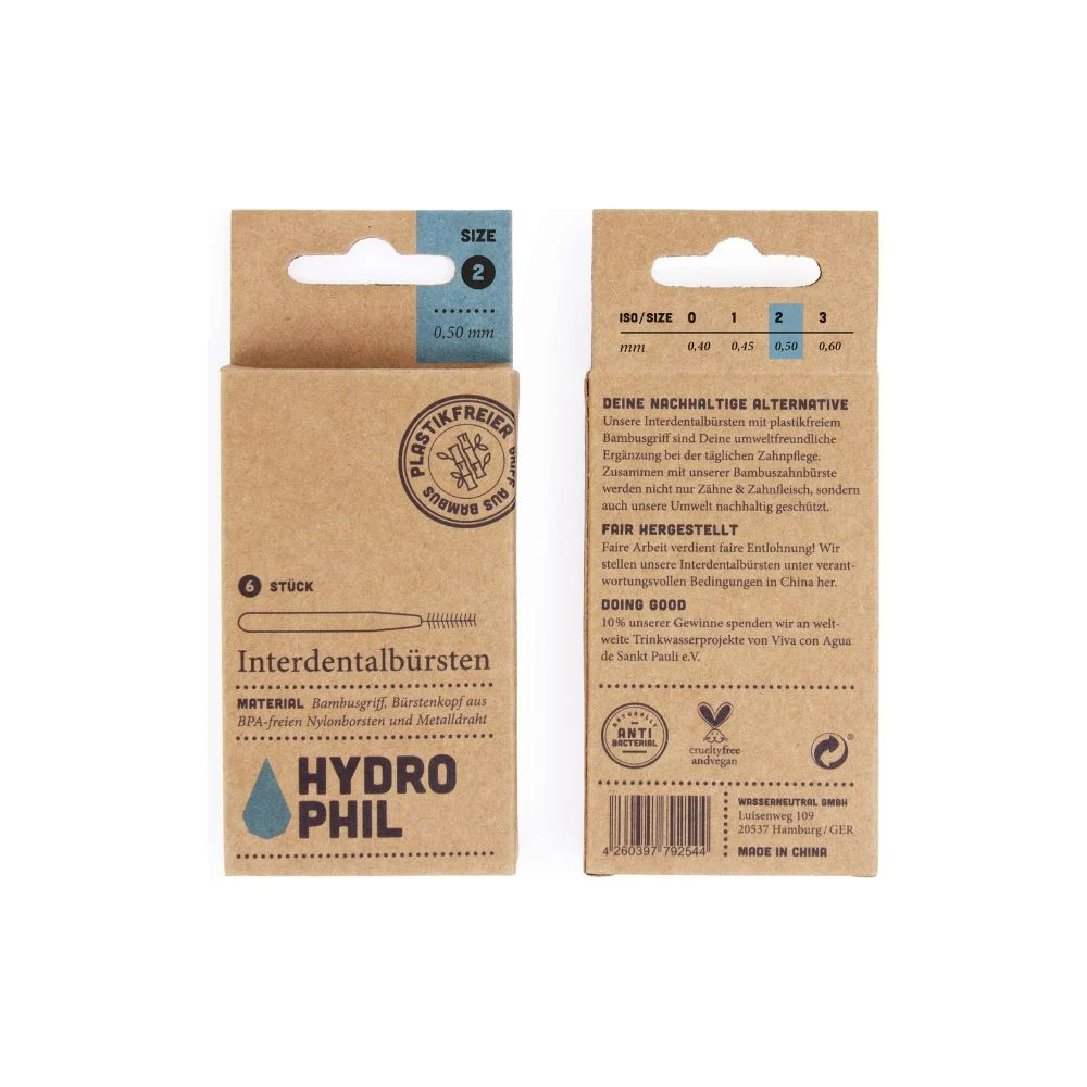 Hydrophil Scovolini Interdentali Misura 2 (050 mm) (6 pezzi)