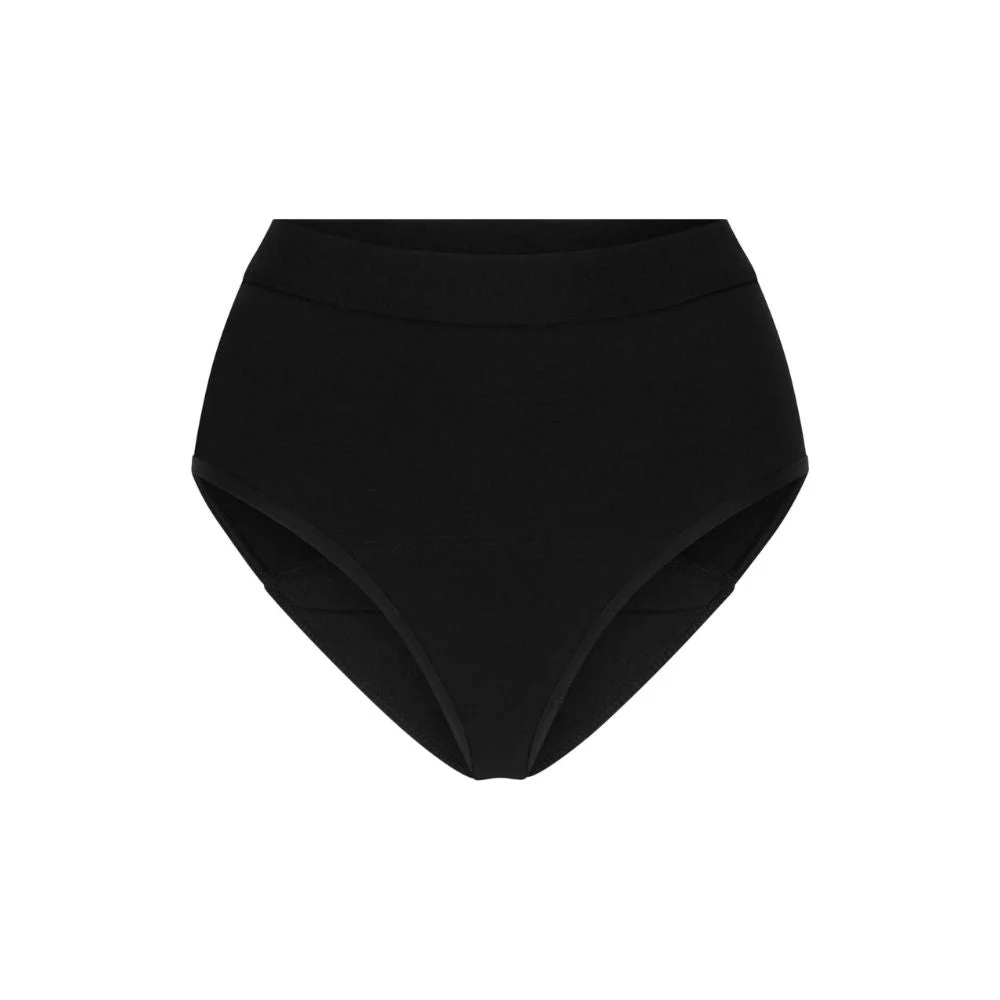 The female company Mutande Mestruali - Hipster Cotone Basic Nero Extra Forte, 40