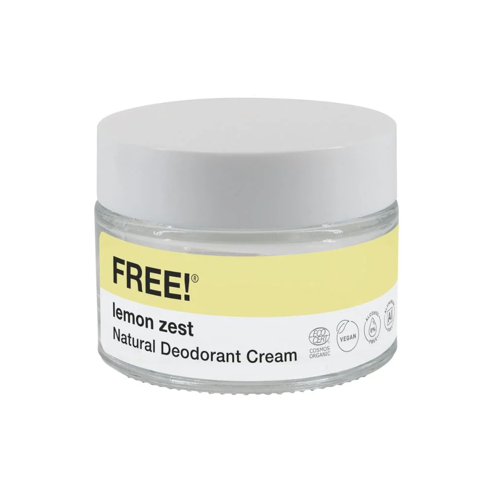 Free! organics Crema Deodorante Naturale Scorza di Limone 50 g
