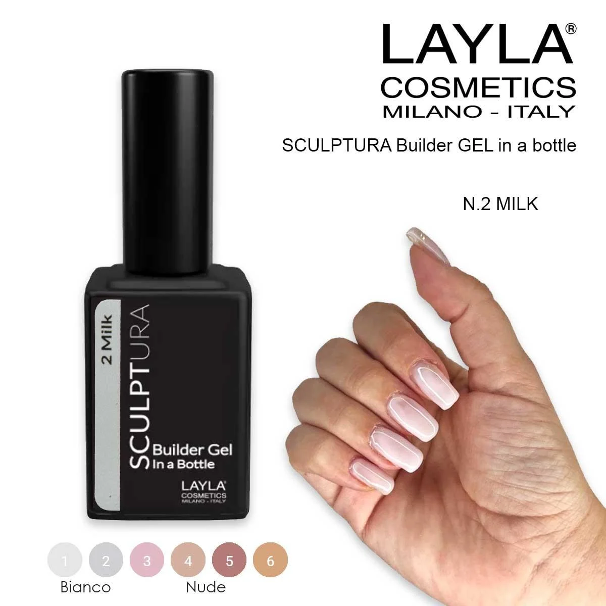 Layla sculptura builder gel n.2 latte