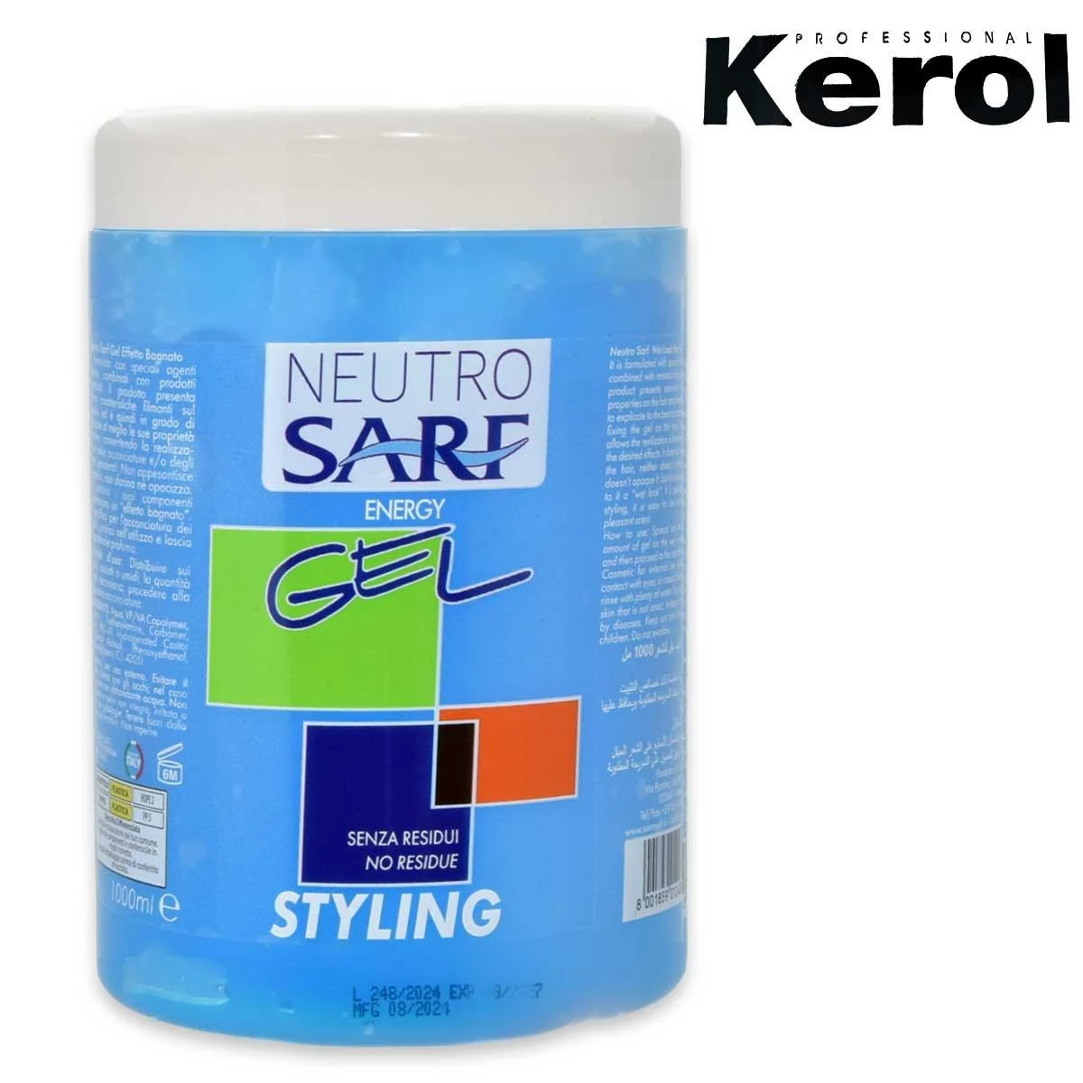 Kerol neuto sarf gel effetto bagnato 1000 ml vaso blu