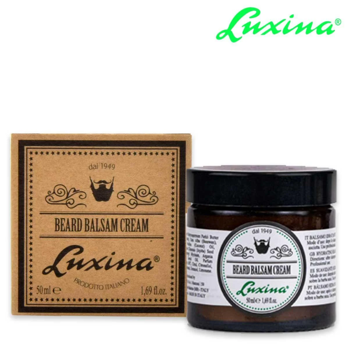 Luxina crema balsamo barba senza risciacquo 50 ml (vetro)