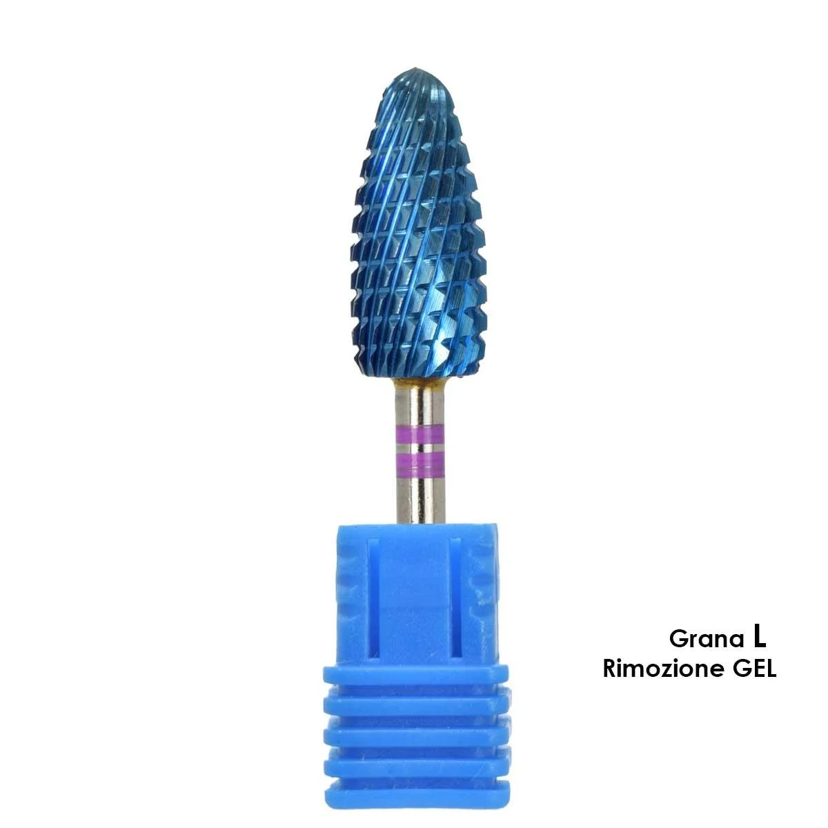 Melcap punta fresa tungsteno forma shark grana l per rimozione gel