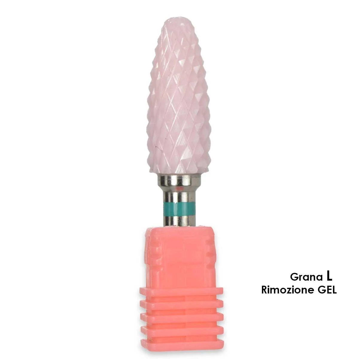 Melcap punta fresa ceramica rosa forma shark grana l per rimozione gel