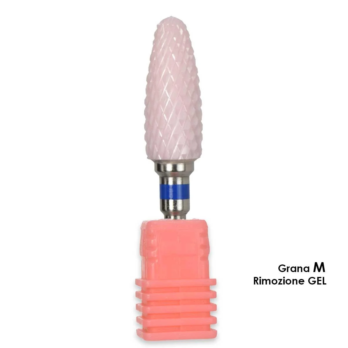 Melcap punta fresa ceramica rosa forma shark grana m per rimozione gel