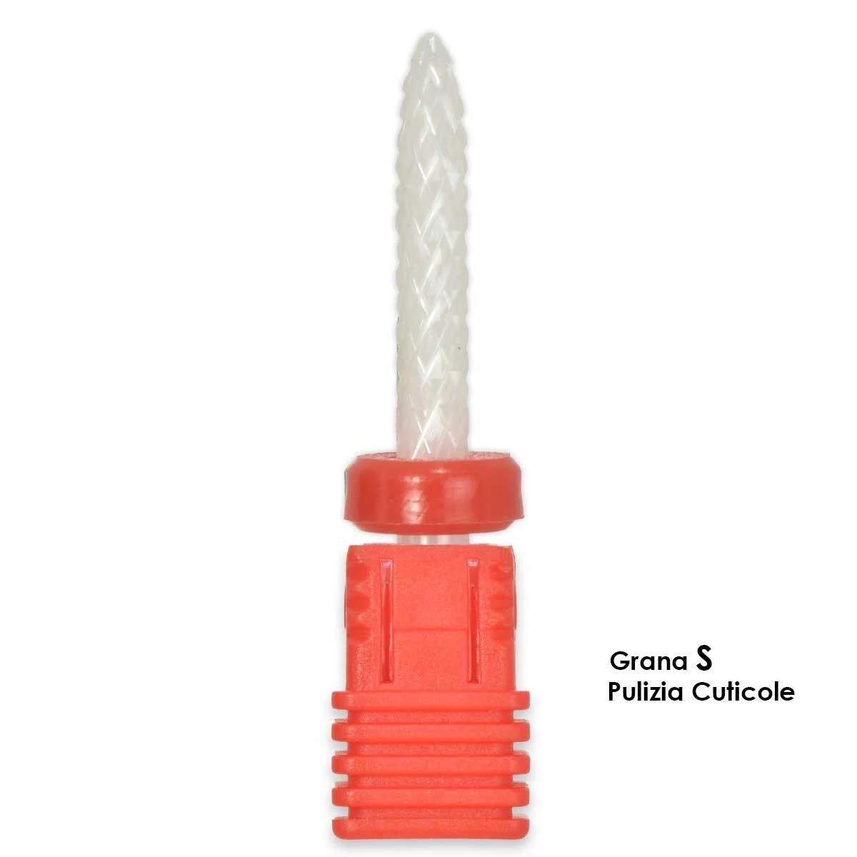 Melcap punta fresa ceramica forma spillo grana s per pulizia cuticole