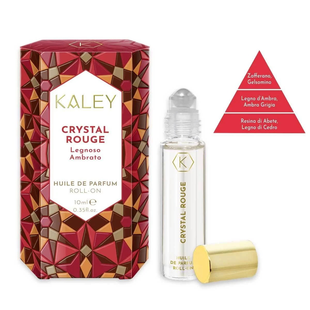 Kaley profumo ad olio roll-on 10 ml crystal rouge