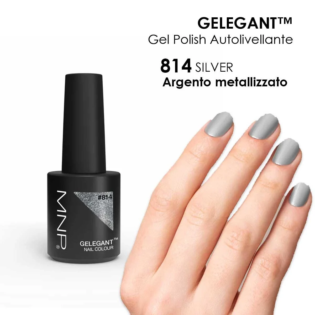 MNP MESAUDA GELEGANT Smalto in gel 8ml 814 Silver