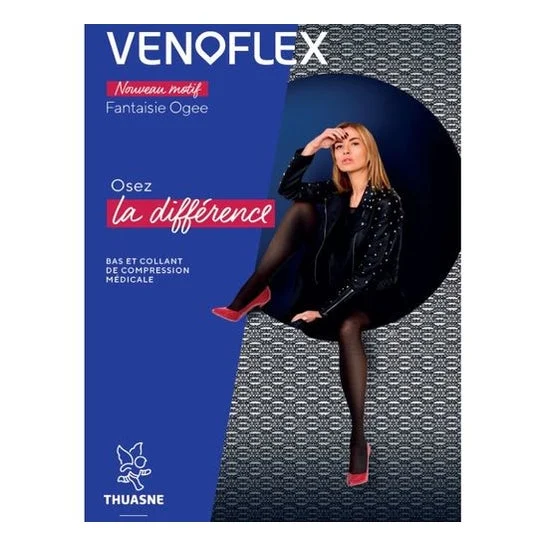 Thuasne Venoflex 2 Ogee Media Negro Talla N3 1 Par