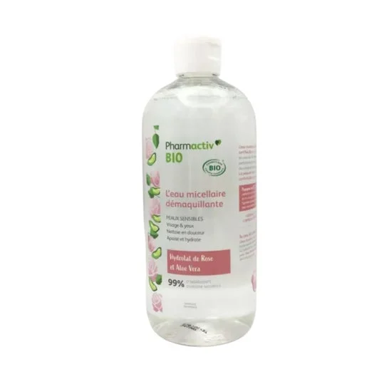 Pharmactiv Bio Agua Micelar Desmaquillante Hidrolato de Rosa y Aloe Vera 500ml