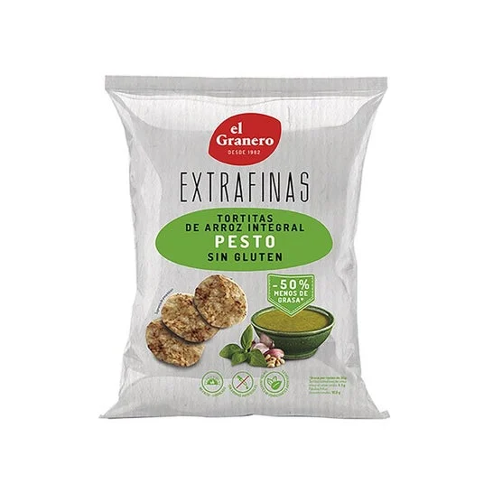 El Granero Tortitas Arroz Integral Pesto Sin Gluten 60g
