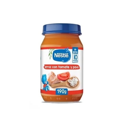 Nestlé Tarrito Arroz con Tomate Y Pavo Bio 190g