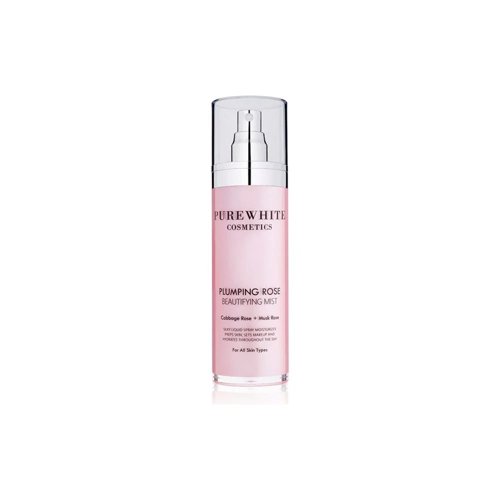Pure white cosmetics Spray abbellente rimpolpante alla rosa, 50 ml