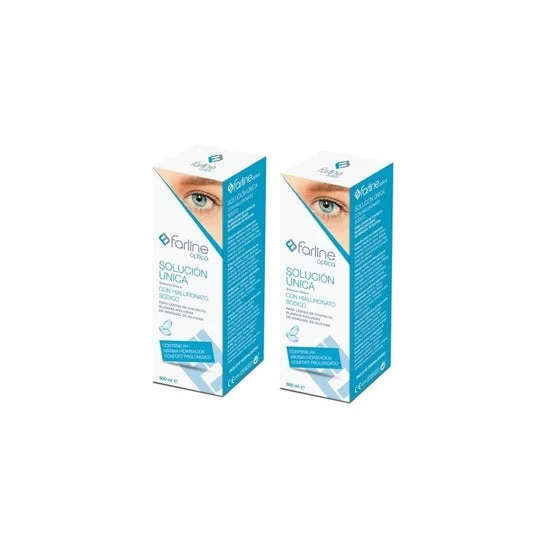 Lenti a contatto Farline Optica soluzione singola Duplo 500ml 2 U