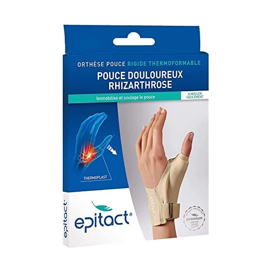 Epitact Rigid Night Orthosis Termoformabile Termoformabile Doloroso Pollice Rhizartrose mano destra Taglia M