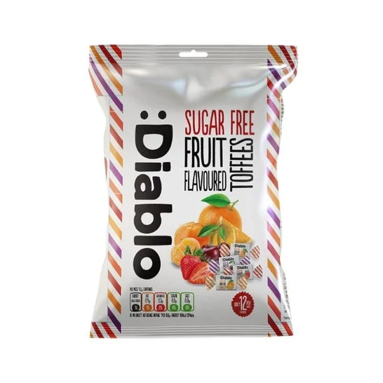 :Diablo Fruit Flavoured Toffee Sugar Free 75g