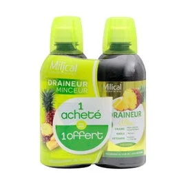Milical - Drainaligne Drainaligne drenante Drink Drink drenante Ananas 500ml lotto di 2