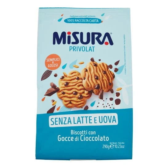 Misura Privolat Biscotti con Gocce di Cioccolato Bio 290g