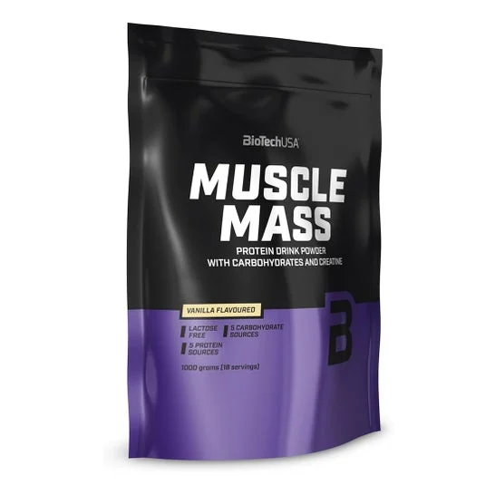 BioTech USA Muscle Mass Vainilla 1000g