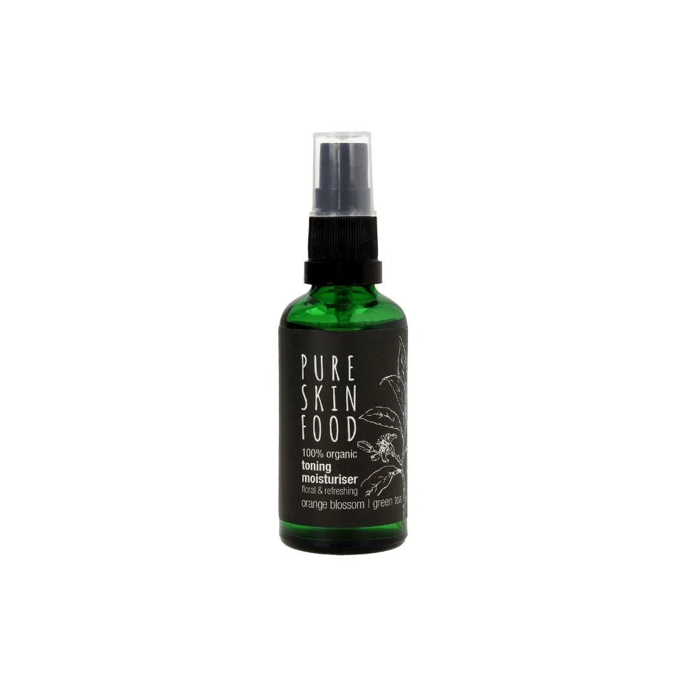 Pure skin food Tonico Idratante Bio - Fiori d'Arancio e Tè Verde, 50 ml