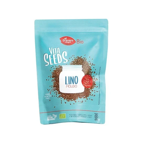 Bovini di lino macinato biologici Vitasieds organici 300 g
