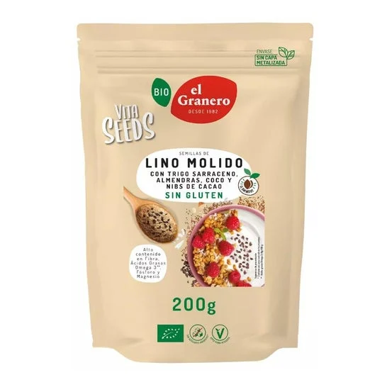 El ganero Integal Lino macinato Lino Sarrac Grano Sarrac Cacao 200 g