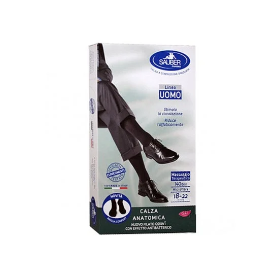 Sauber Calza Uomo QSkin 70den Blu Taglia Piccola 1 Paio