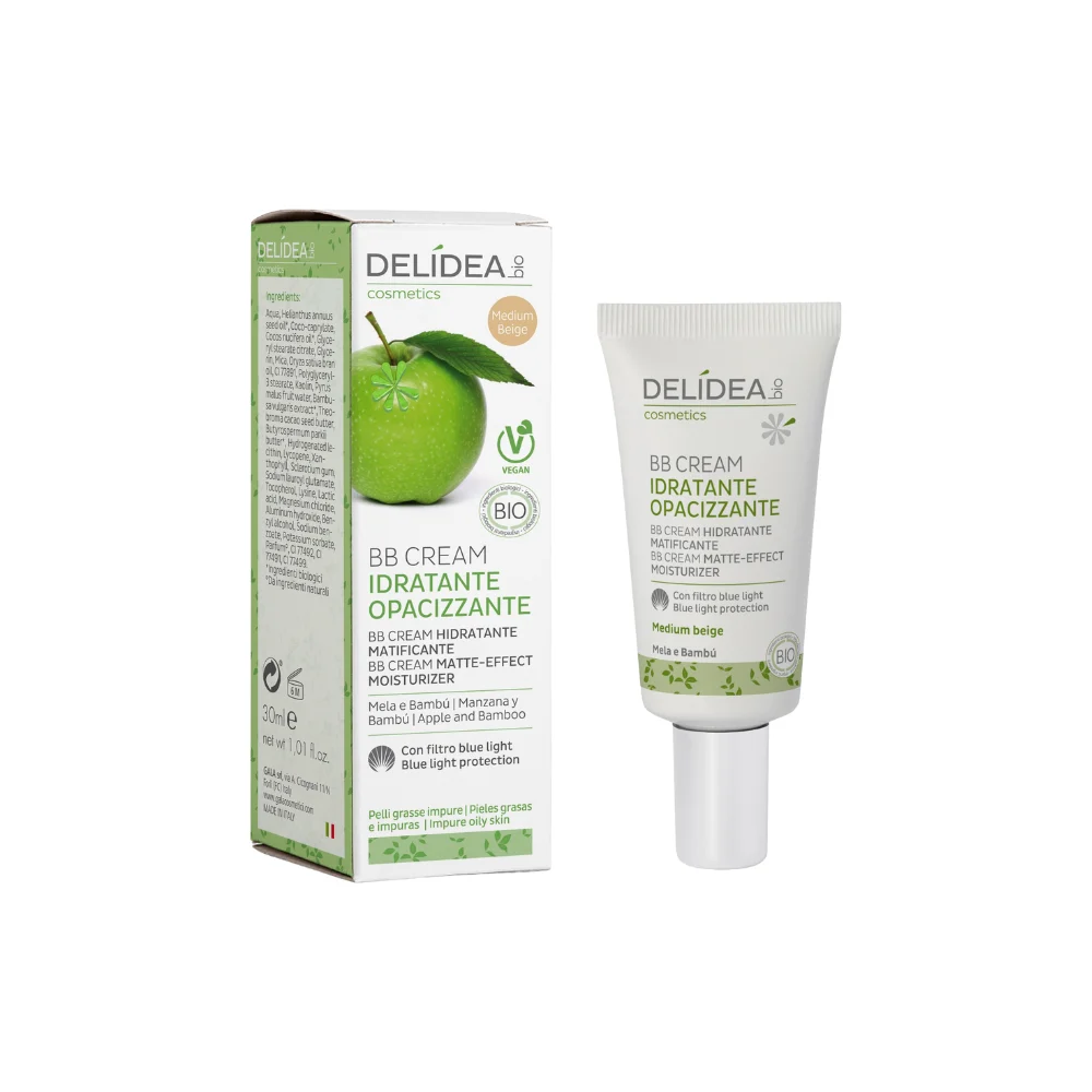 Delidea BB Cream Idratante Mattificante Mela & Bambù Beige medio (30 ml)
