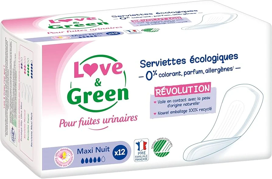 Love&Green Perdite Urinarie 12 Asciugamani Normale