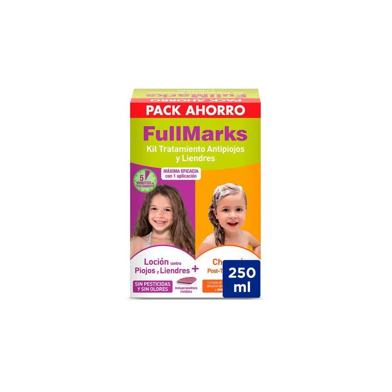Fullmarks Lozione Anti-Pidocchi Kit 100ml Shampoo 150ml