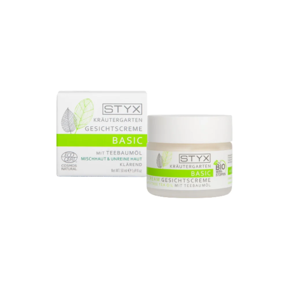 Styx Kräutergarten Crema Viso con Olio di Tea Tree, 50 ml