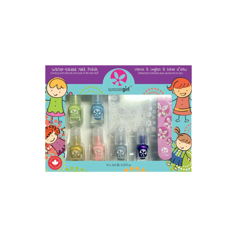 Suncoatgirl Kit Unghie Naturali Mini Mani, Mini Mani Vegan