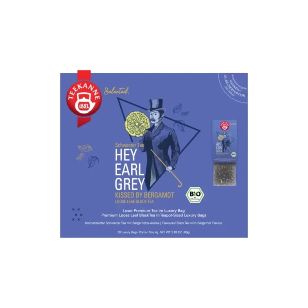 Teekanne Borsa Bio Luxury - Hey Earl Grey, 20 bustine (80 g)