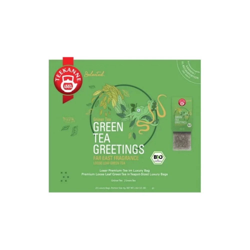 Teekanne Borsa Bio Luxury - Green Tea Greetings, 20 bustine (80 g)