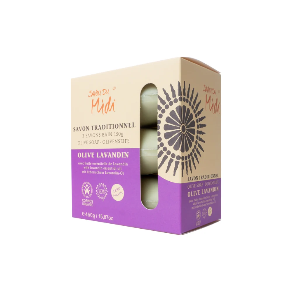 Savon du midi Set di Saponi all'Oliva, Lavanda (450 g)