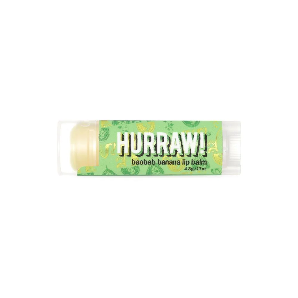 Hurraw! Balsamo Labbra Banana Baobab 4,30 g