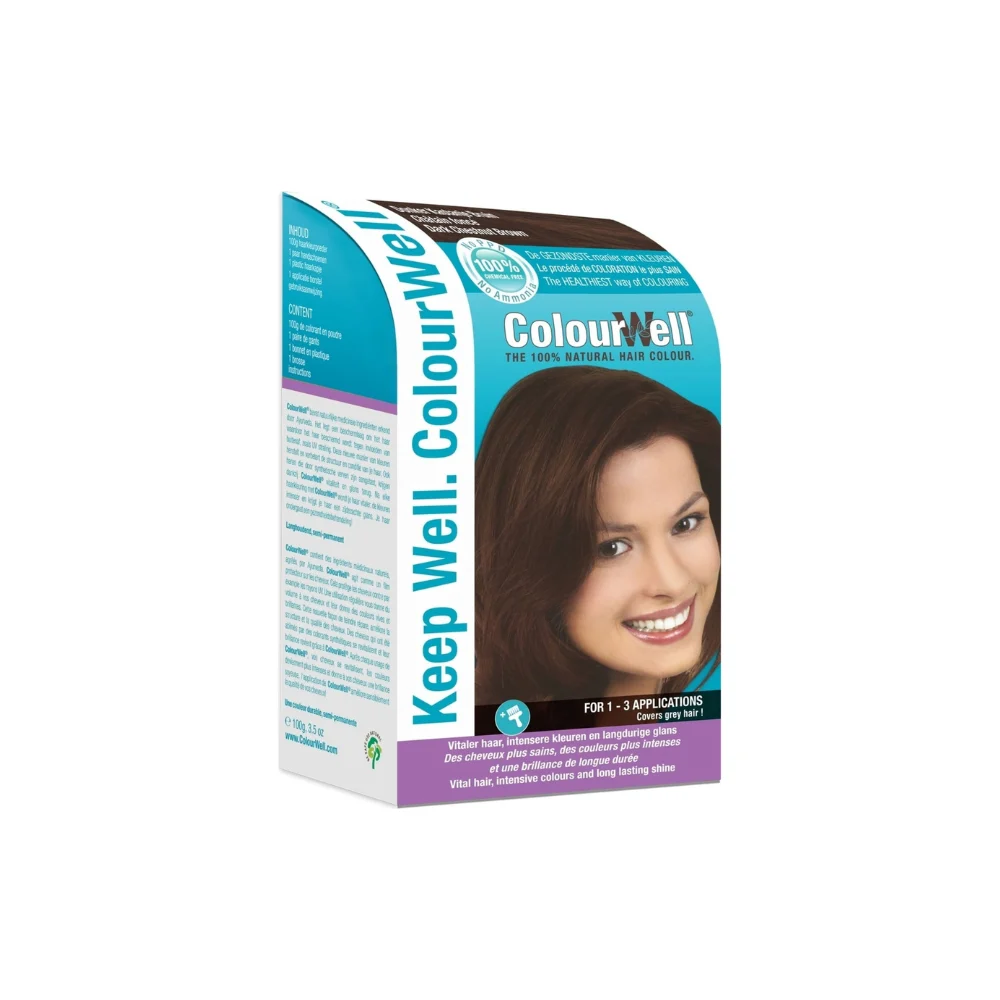 Colourwell Tinta Ecobio per Capelli Castano Scuro 100 g