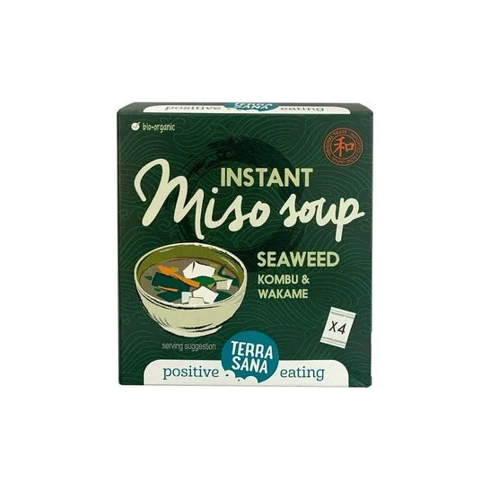 Terrasana Instant Miso Soup Seaweed Bio Organic 4 Sobres