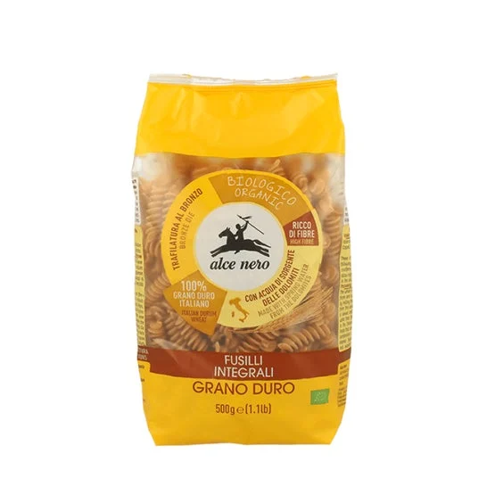 Biologico integrale di grano nero Fusilli Moose 500g