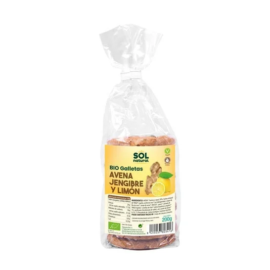 Sol Natural Biscotti Avena Zenzero e Limone Bio 200g