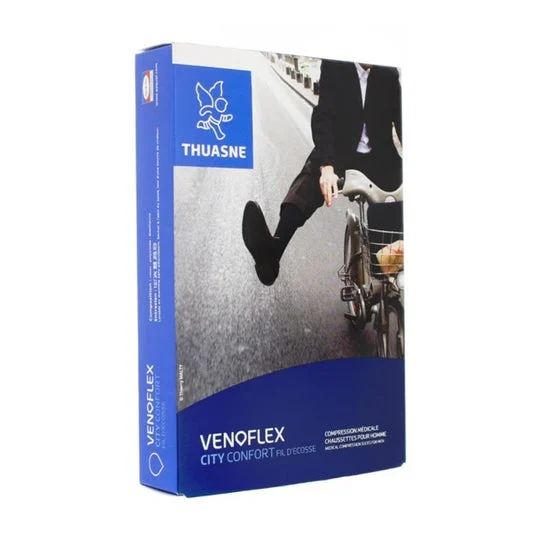 Thuasne Venoflex City 2 Gambaletto Scozia Uom PC Nero 2N+ 1 Paio