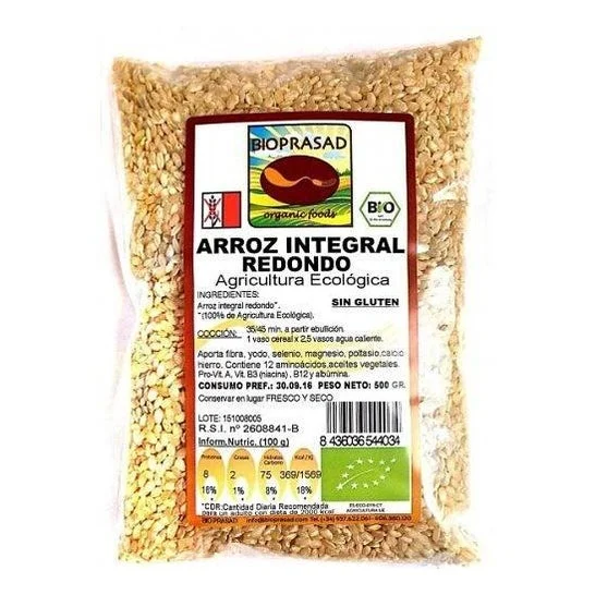 Bioprasad Riso Integrale Tondo Bio Senza Glutine 1kg