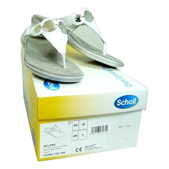 Scholl Sandalias Aclare Sue W Plata 40