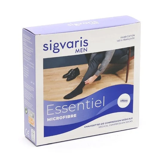 Sigvaris Men Essentiel Microfibra 2 Gambaletto Nero SL 1 Paio