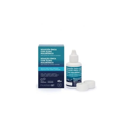 Soluzione singola da viaggio Pharmaset 60ml+ Porta-lenti
