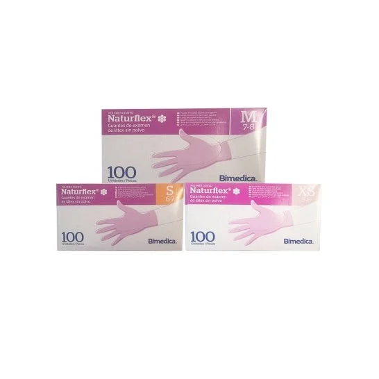 Naturflex Guanti Latex Bianco TXS 100 Unità