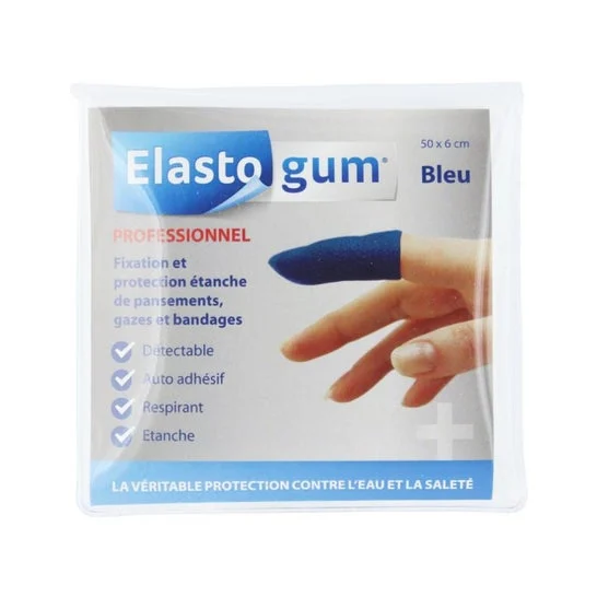 Elastogum Protezione Impermeabile Dita Blu 48x6xm 1 Unità