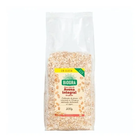 Biogra Wholemeal Fine Oat Flakes S/Gluten 500g
