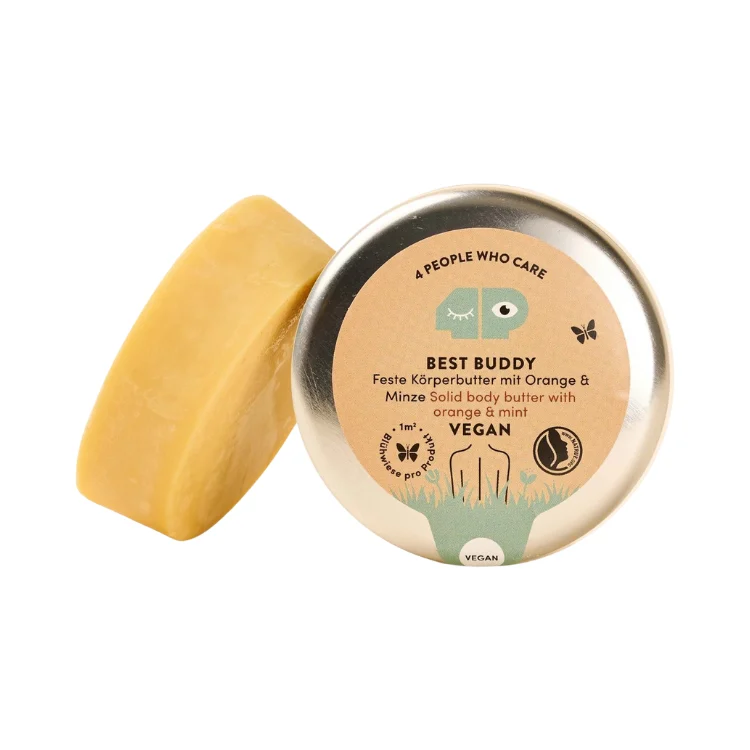 4 people who care Barattolo Burro Corpo Solido e Vegan “Best Buddy” (40 g)