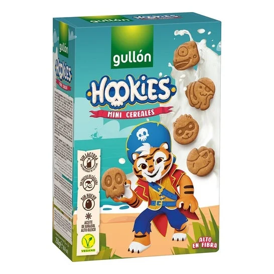 Gullón Hookies Mini Cereales Galletas Sin Lactosa Vegano 250g